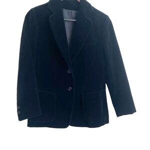 Vintage Y2K Womens Velvet Blazer 6 Black Gothic Grunge Tailored Steampunk Jacket